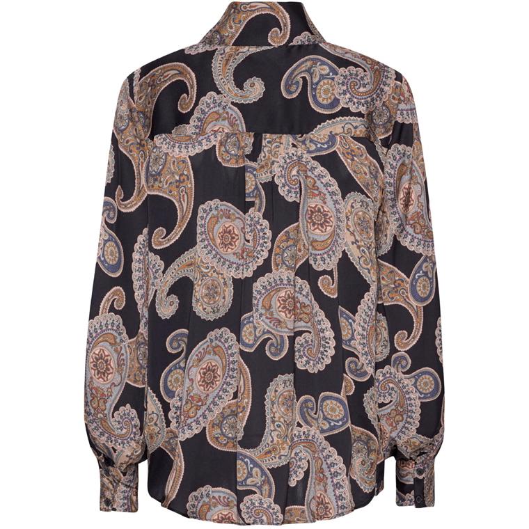 Karmamia Noelle Skjorte, Blue Grand Paisley